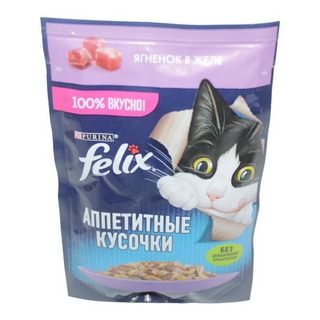 Корм для кошек Феликс аппетитные кусочки ягненок 75г